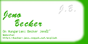 jeno becker business card